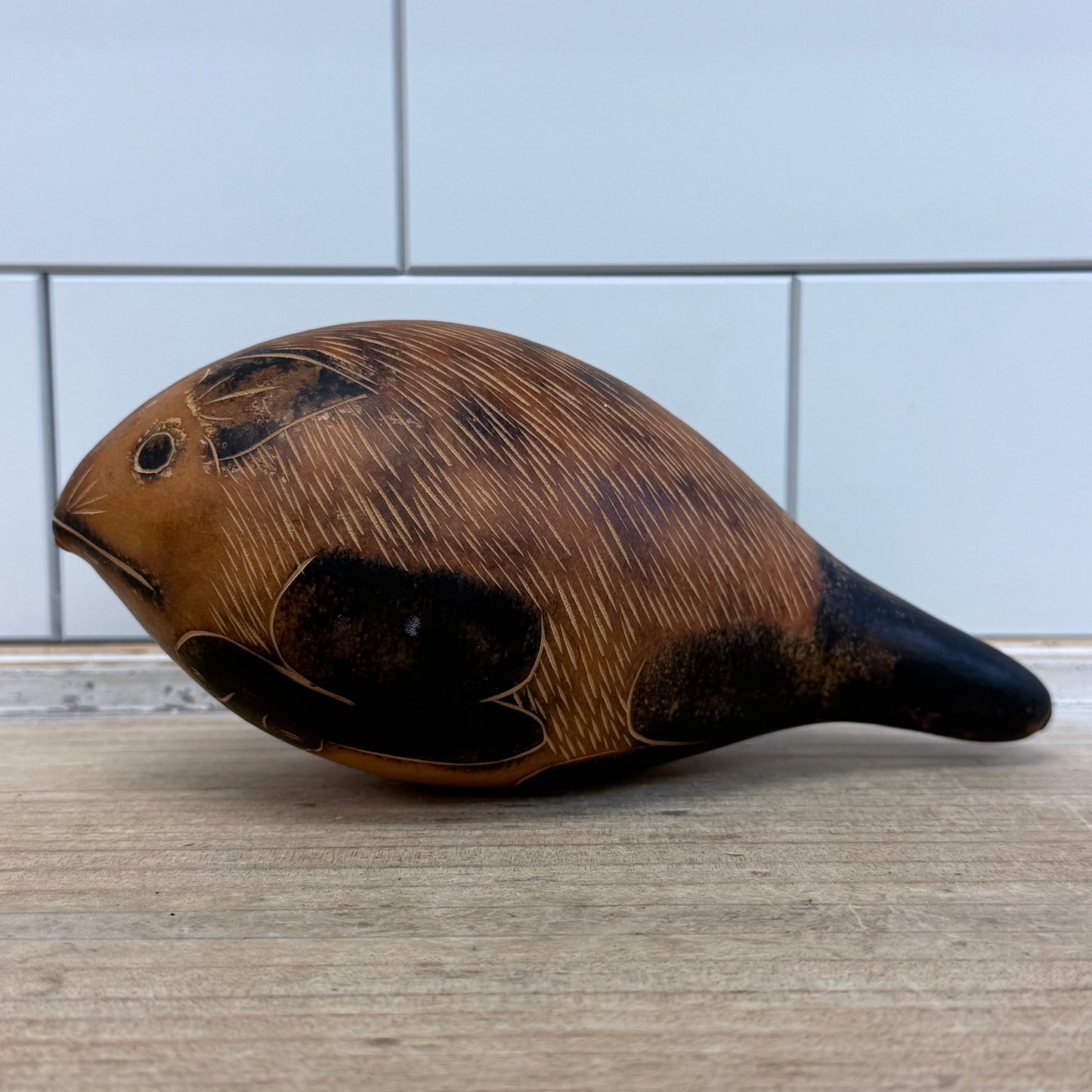 Peruvian Carved Gourd Rattles Animal Folk Art Set 1970s