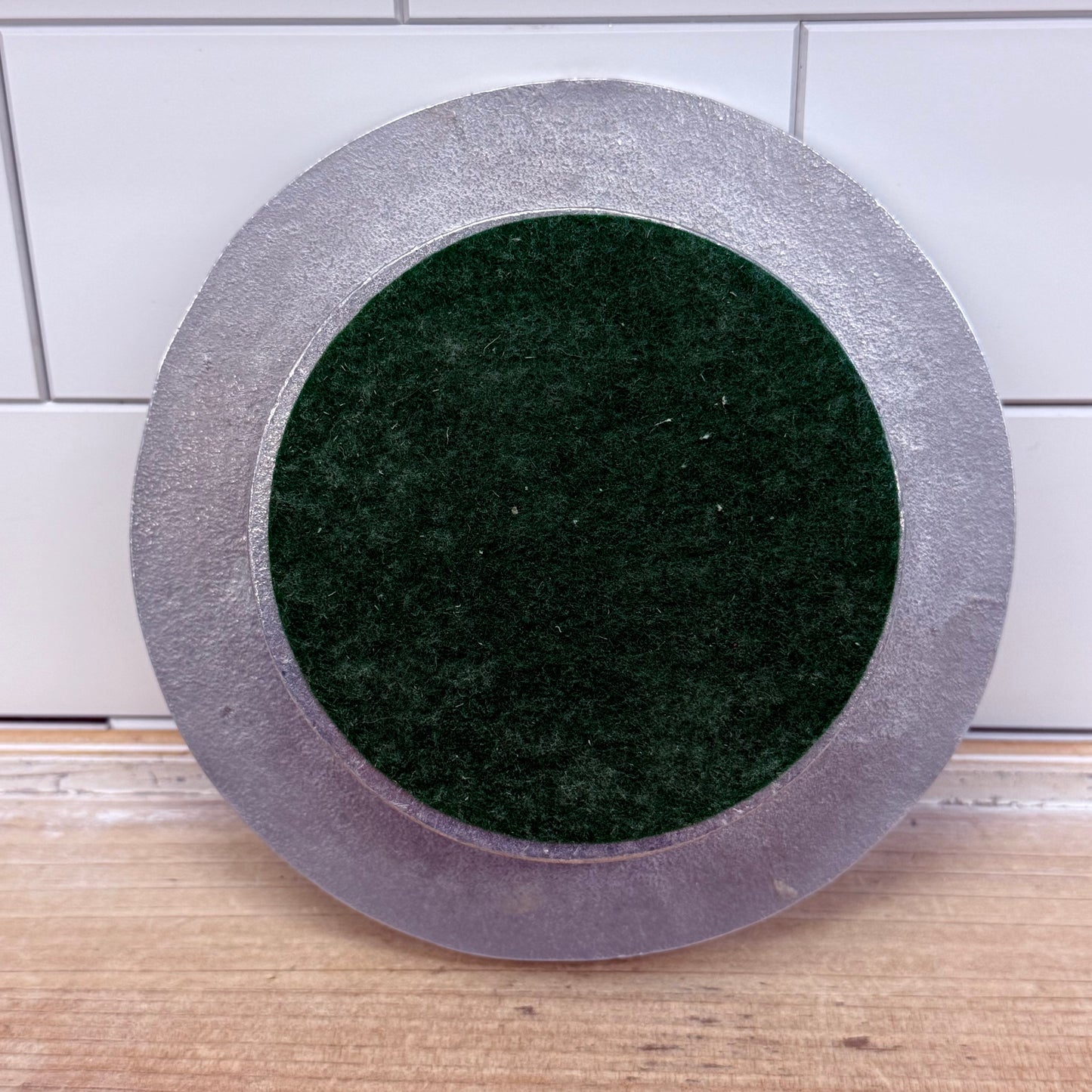 Wilton Armetale Pewter Bottle Coaster Geometric Barware