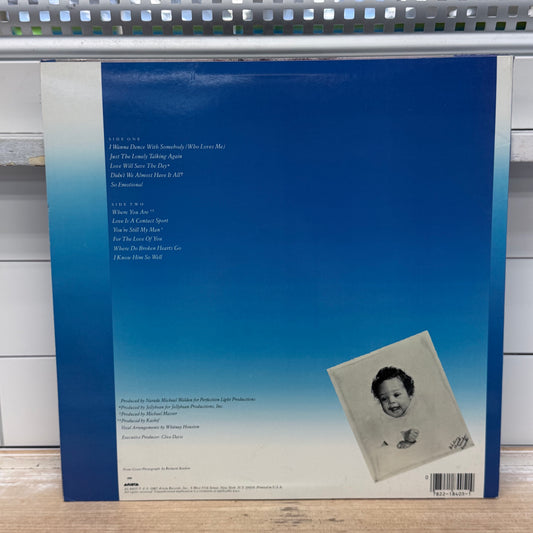 Whitney Houston Whitney Vinyl Record LP 1987 #AL 8405