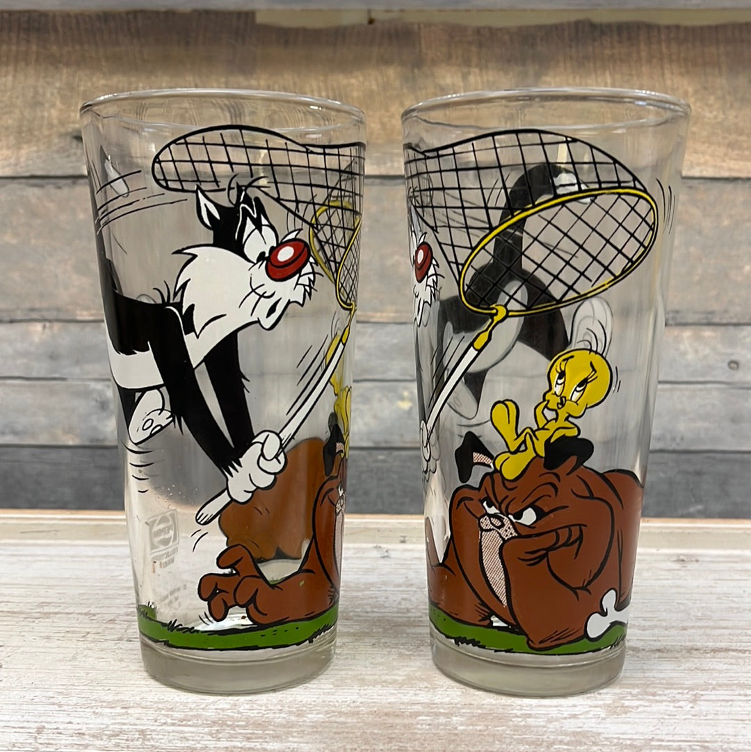 Vintage Collectible Character Glasses, 1970s-1990s