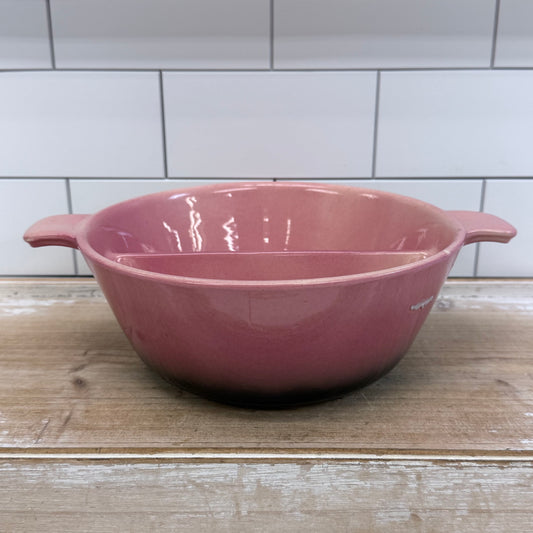 Hull Pottery Pink Divided Serving Bowl 1950s