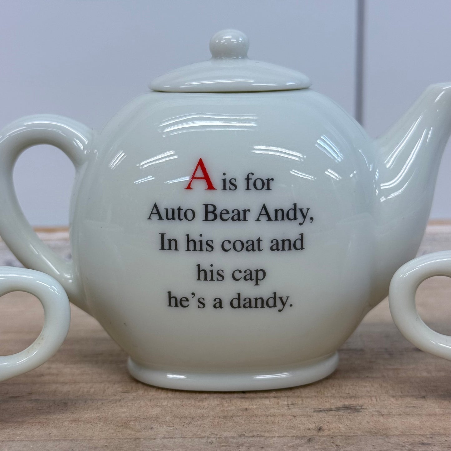 Midwest Cannon Falls Alphabet Bear Child Tea Set Porcelain