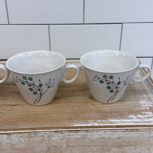 Franciscan It's A Breeze Teacup & Saucer Set of 4