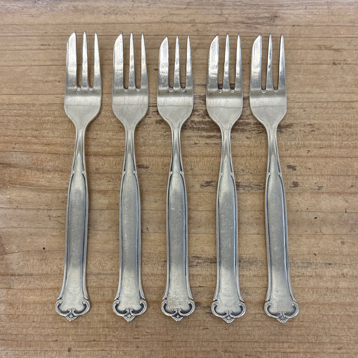 Vintage Wilhelm Seibel Silver plate Pastry Forks Set of 5