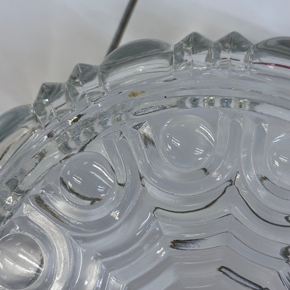 Vintage Cranberry Pink Clear Pressed Glass Covered Candy Dish