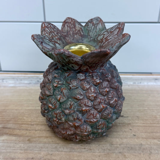 Vintage Pineapple Candlestick Holders Set of 4