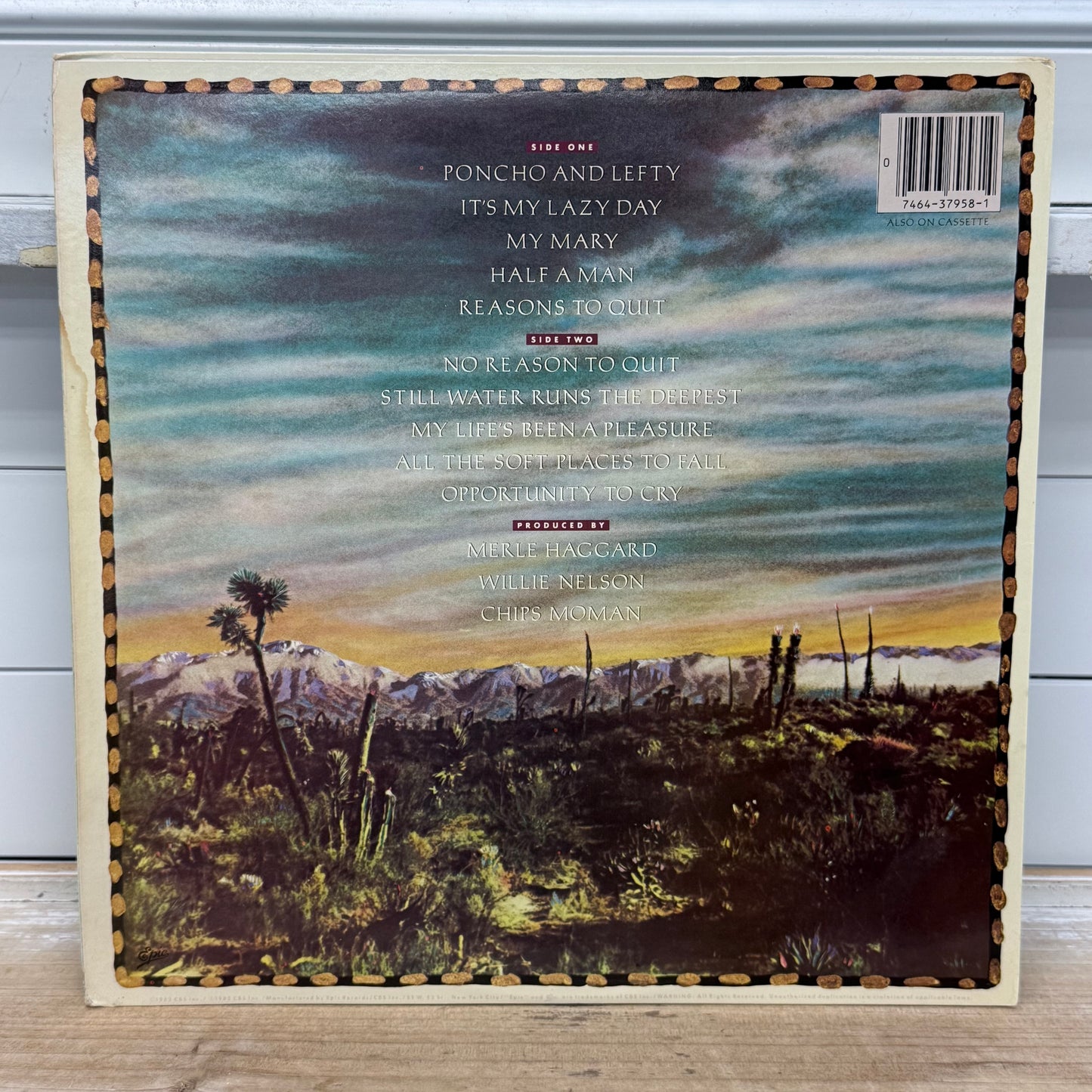 Willie Nelson Merle Haggard Pancho & Lefty Vinyl Record LP 1982 #FE 37958