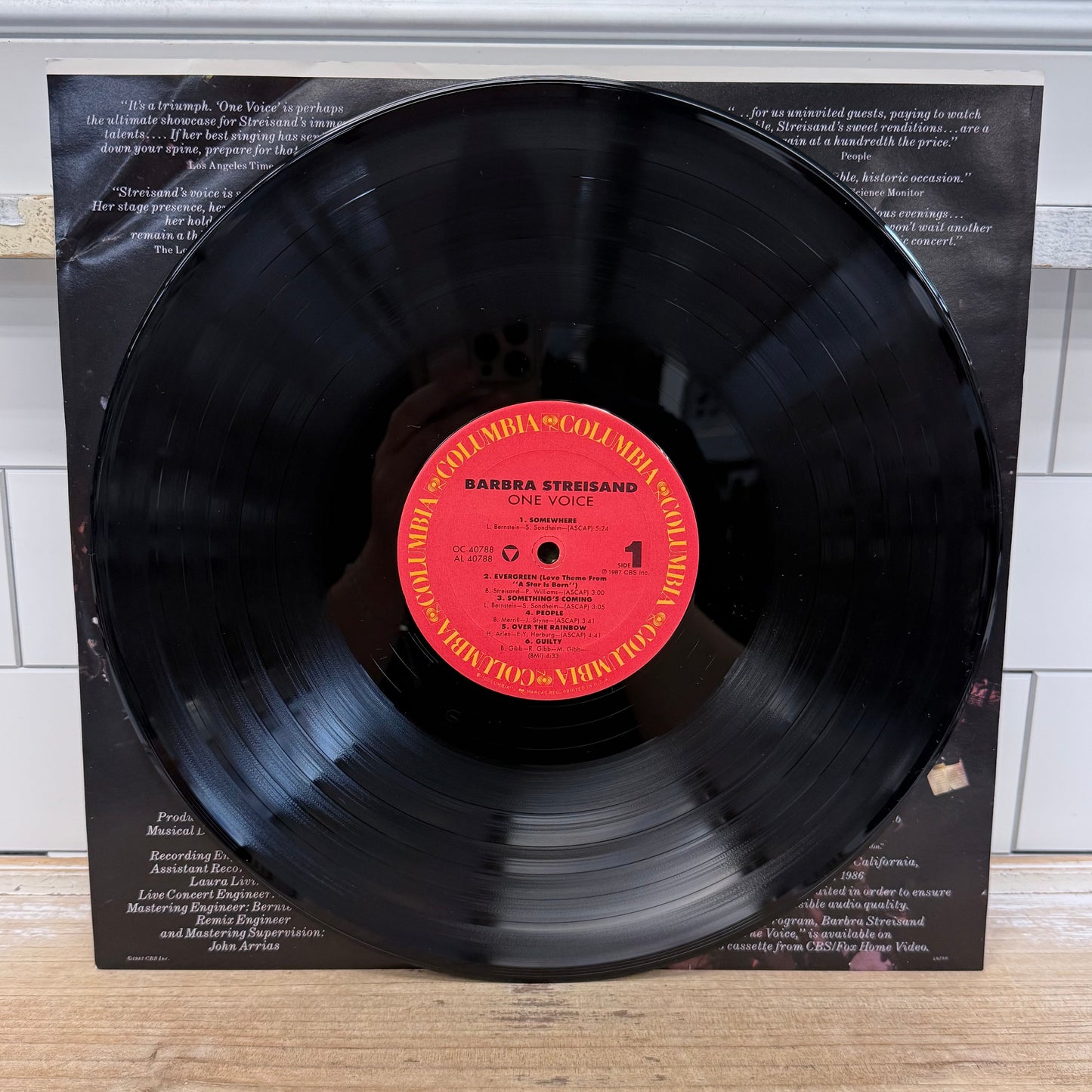 Barbra Streisand One Voice Vinyl Record LP 1987 #OC 40788