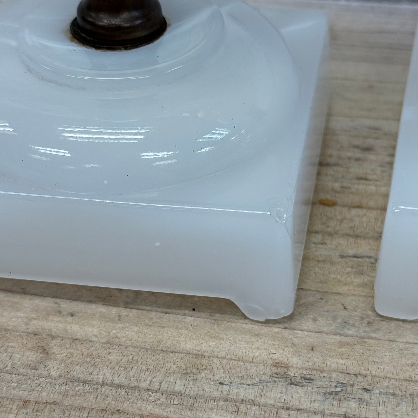 Vintage Milk Glass Accent Lamps Set of 2