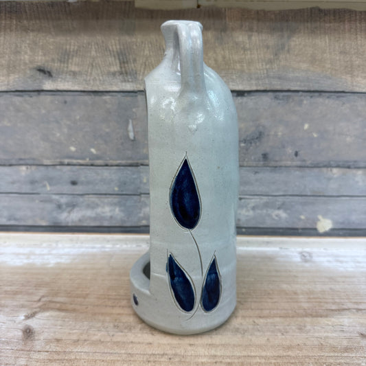 Williamsburg Pottery Salt Glazed Stoneware Jug Candlestick Holder