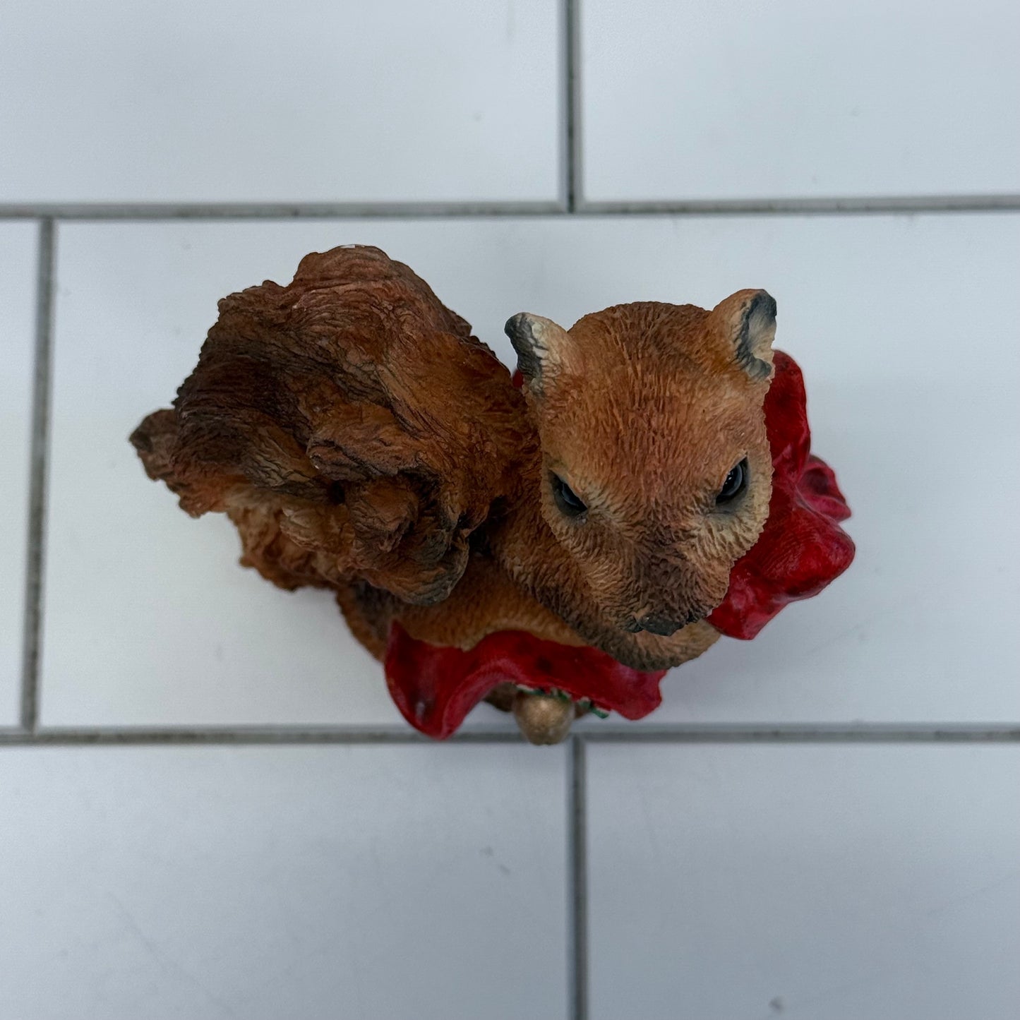 Stone Critters Holiday Squirrel Figurine, 1989