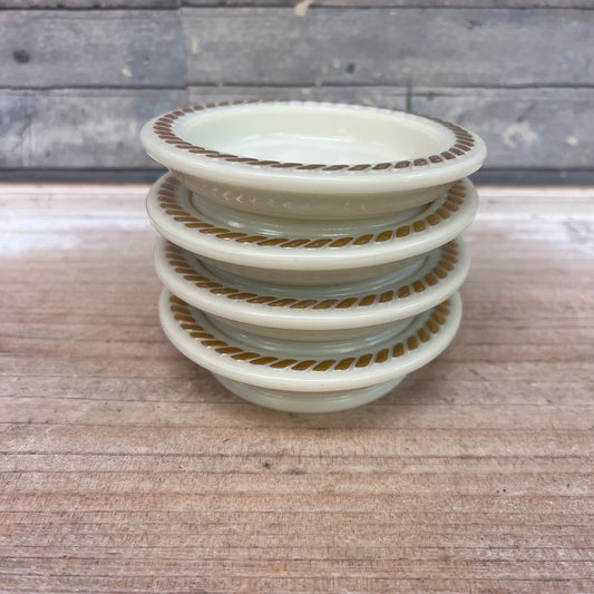 Wheatonware Cerama Opal Glass Coasters Set of 4, 1960s