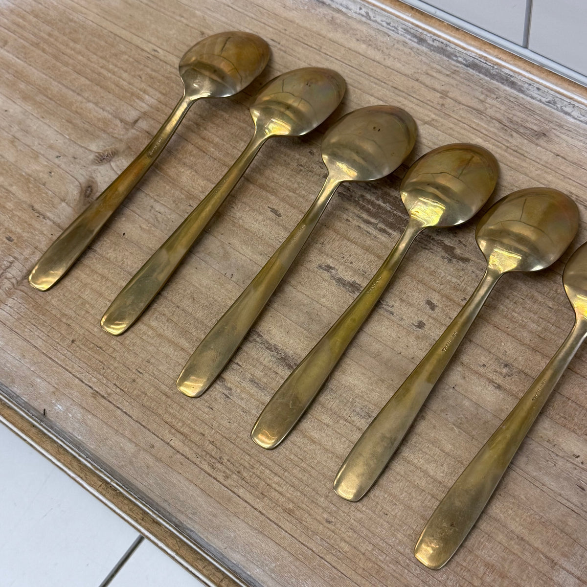 Fabulous Things Brass Teaspoons Set of 6 Boxed