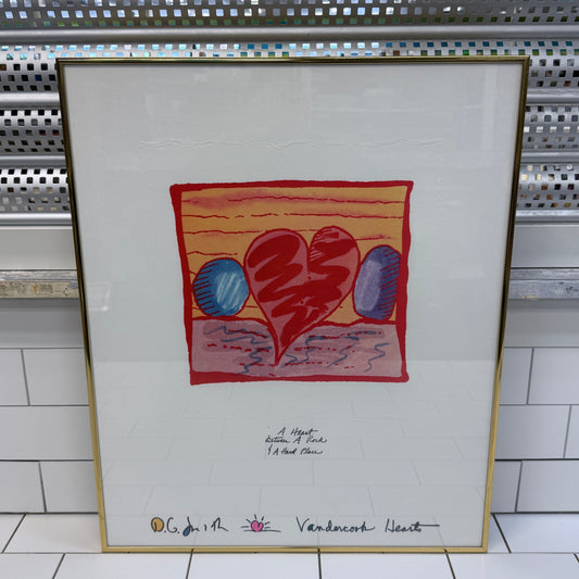 D.G. Smith A Heart Between a Rock &  Hard Place Framed Art 1985
