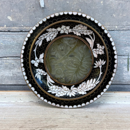 Cloisonné Jade Inlay Trinket Dish