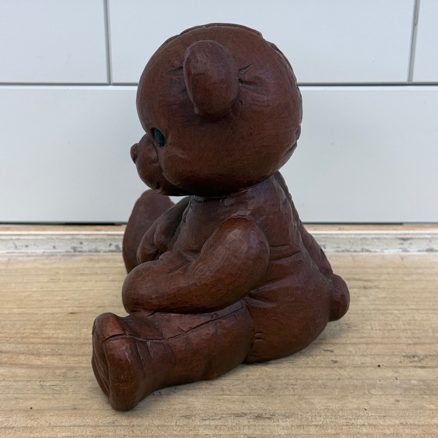 Red Mill Teddy Bear Pecan Resin Figurine #25 Vintage 1988