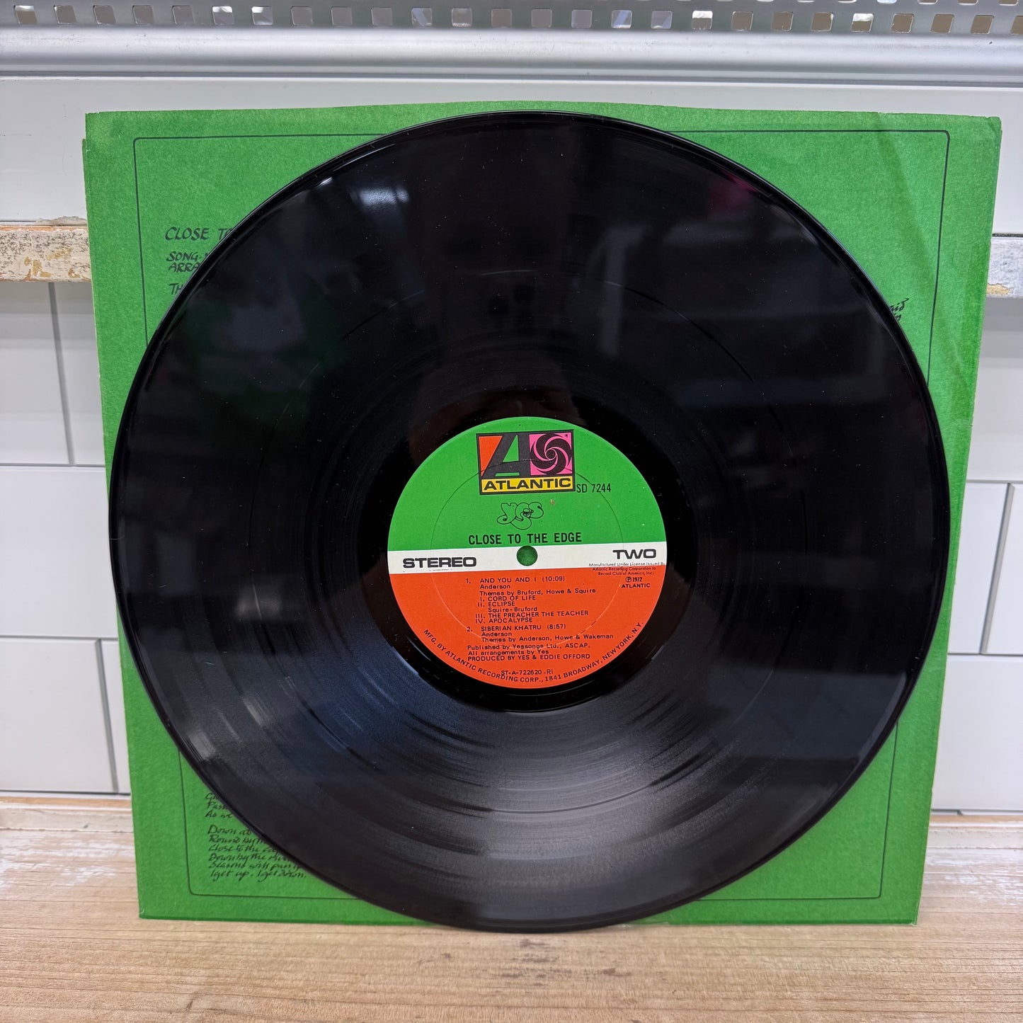 Yes Close to the Edge Vinyl Record LP 1972