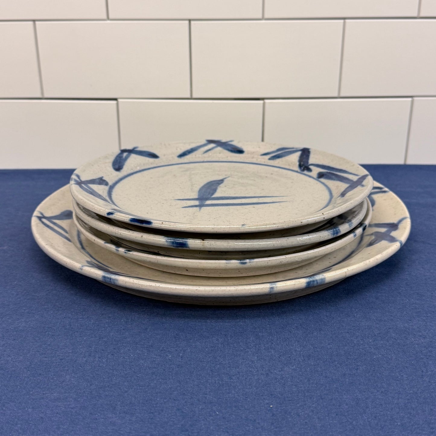 Bill Heyduck 1988 Signed Studio Pottery Plate Set of 4