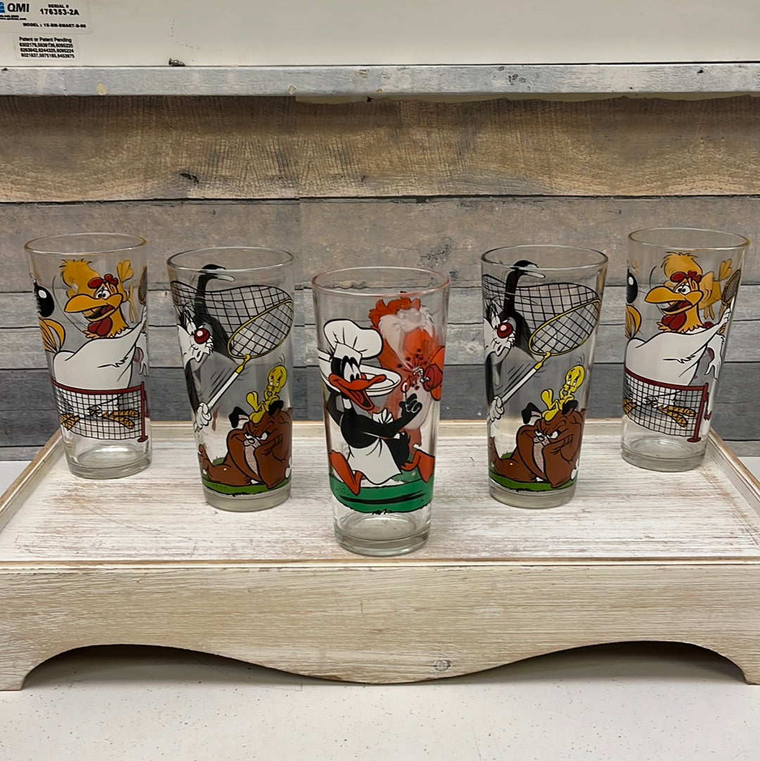 Vintage Collectible Character Glasses, 1970s-1990s