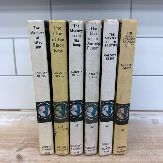 Vintage Nancy Drew Books Set of 6 By Carolyn Keene