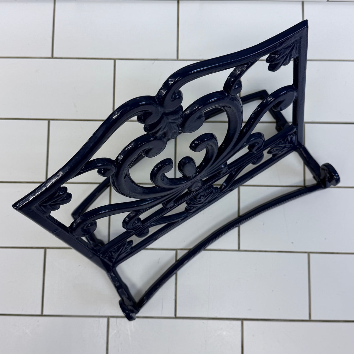 Ornate Cast Iron Cookbook Stand