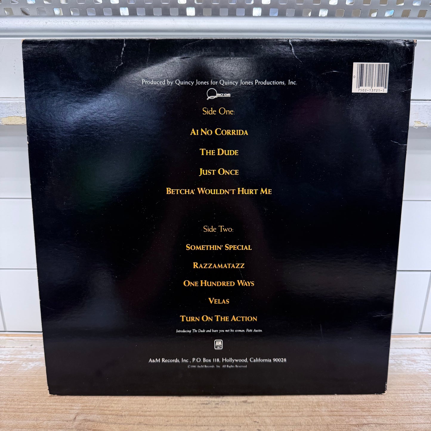 Quincy Jones The Dude Vinyl Record LP 1981
