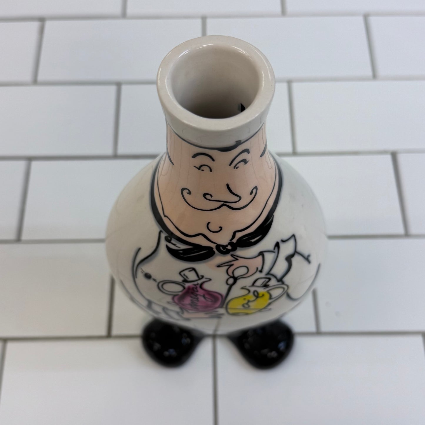 Tracy Flickinger Ceramic Chef Bottle Cork Stopper