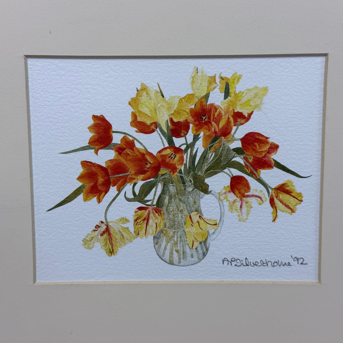 Penny Silverthorne Art Floral Watercolor Prints Set of 3 Signed 1988-92