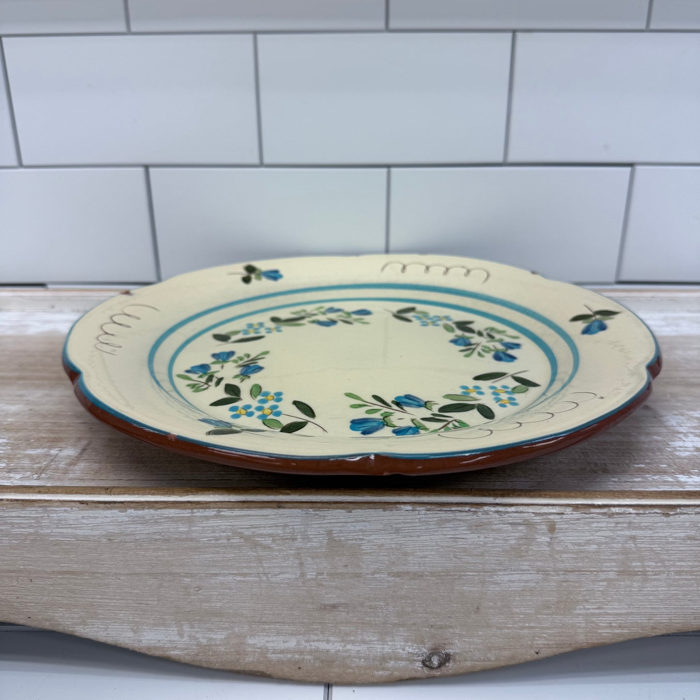 Stangl Pottery Dinner Plate, Petite Flowers Glazed Dish