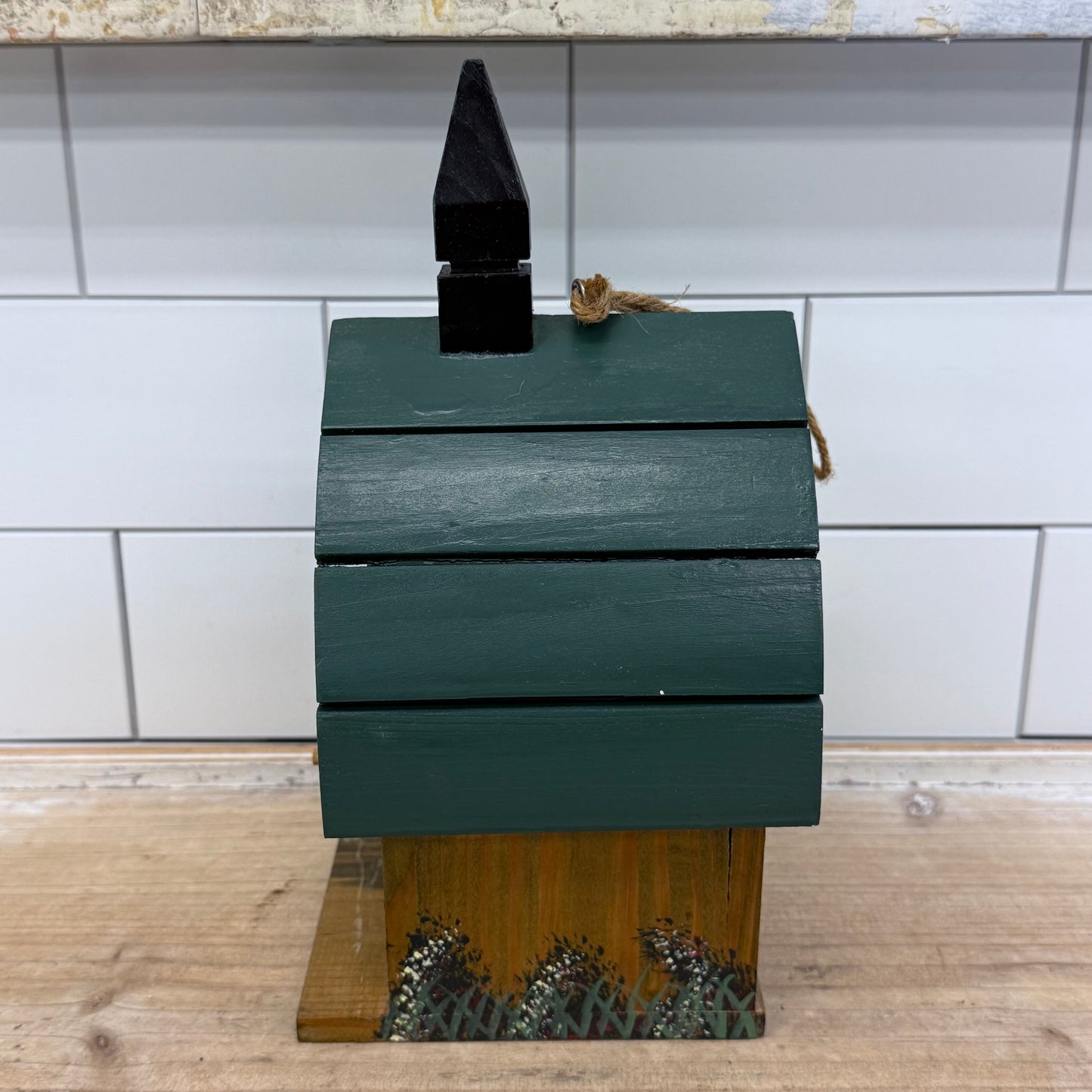 Sunflower Church Birdhouse Painted Wood Farmhouse Folk Art