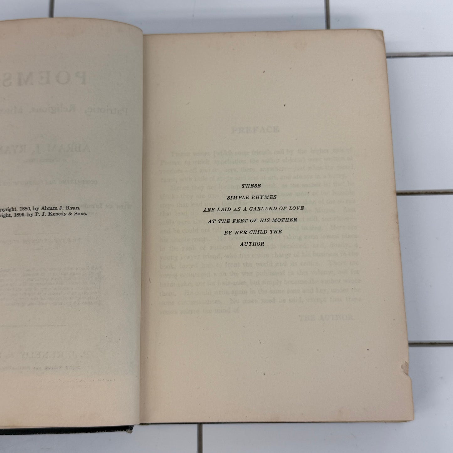 Father Ryan’s Poems Abram J Ryan Illustrated Hardcover 1896