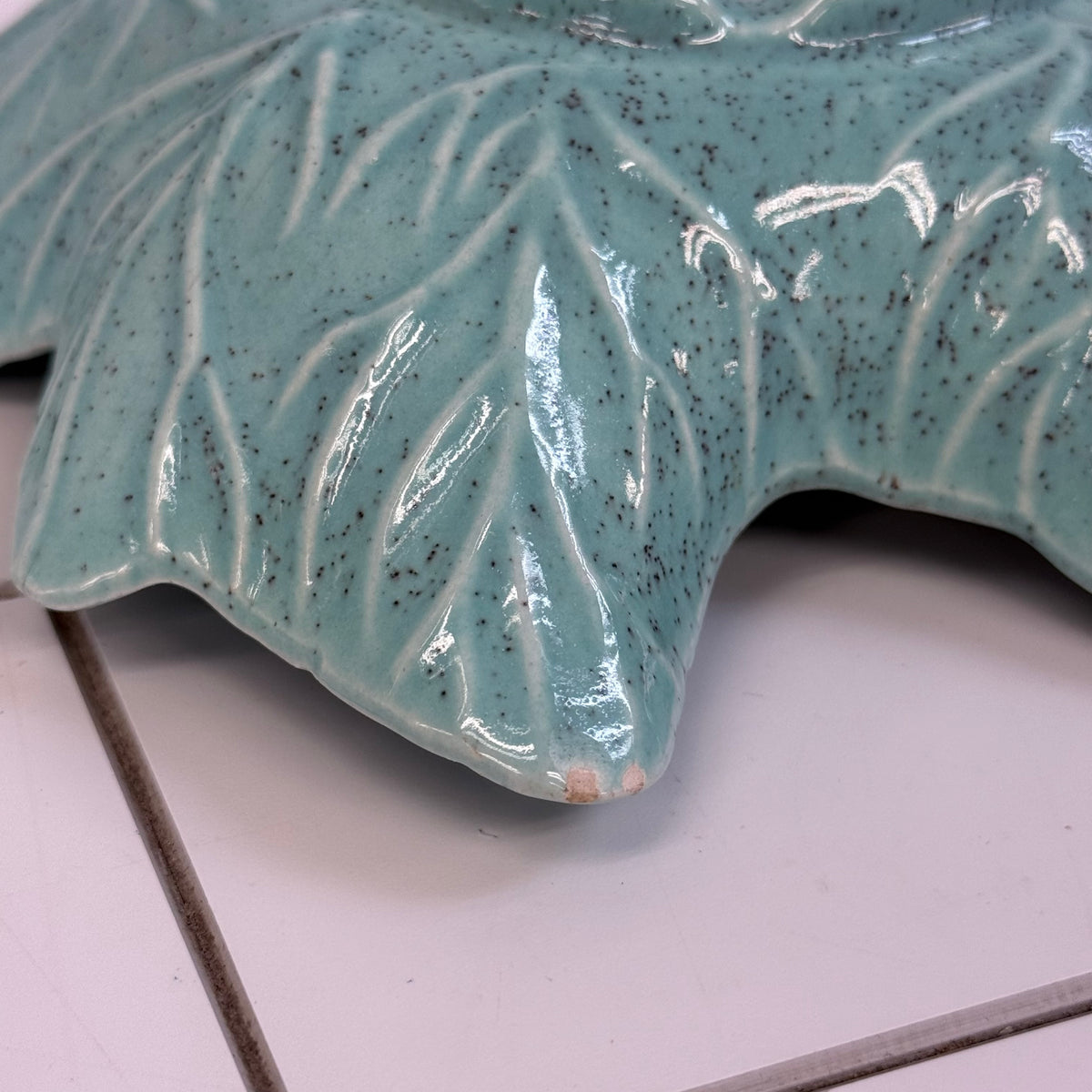 California Originals Turquoise Leaf Bowls Set of 3 Vintage 1960s