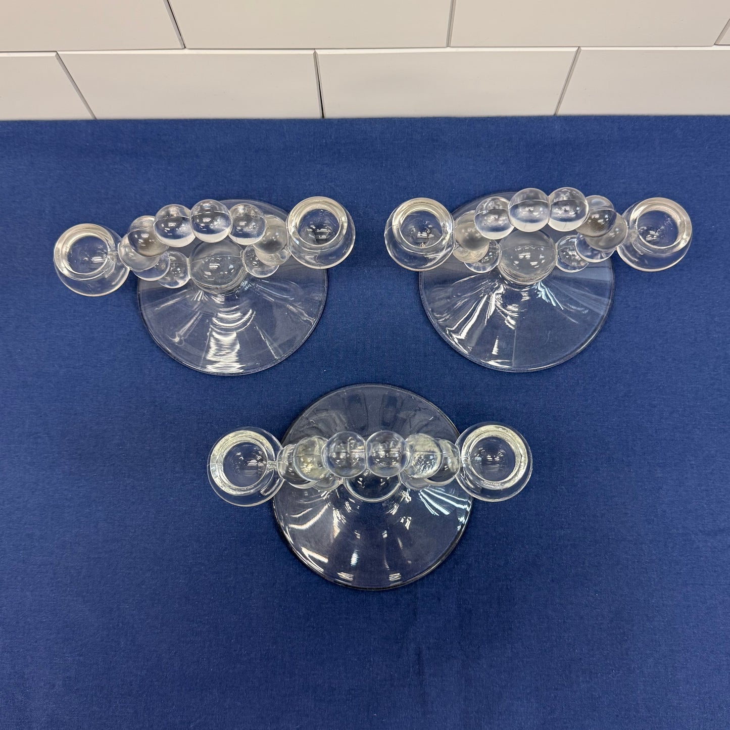 Imperial Candlewick Glass Candle Holder