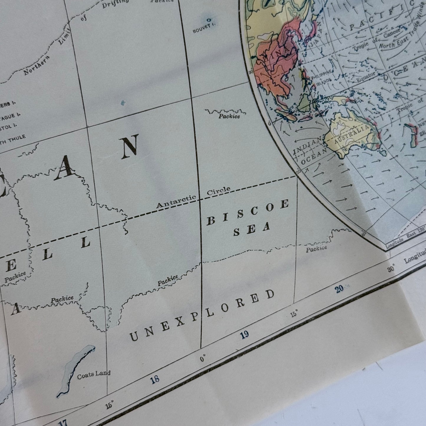 National Geographic Post-WWI Van der Grinten World Map 1922