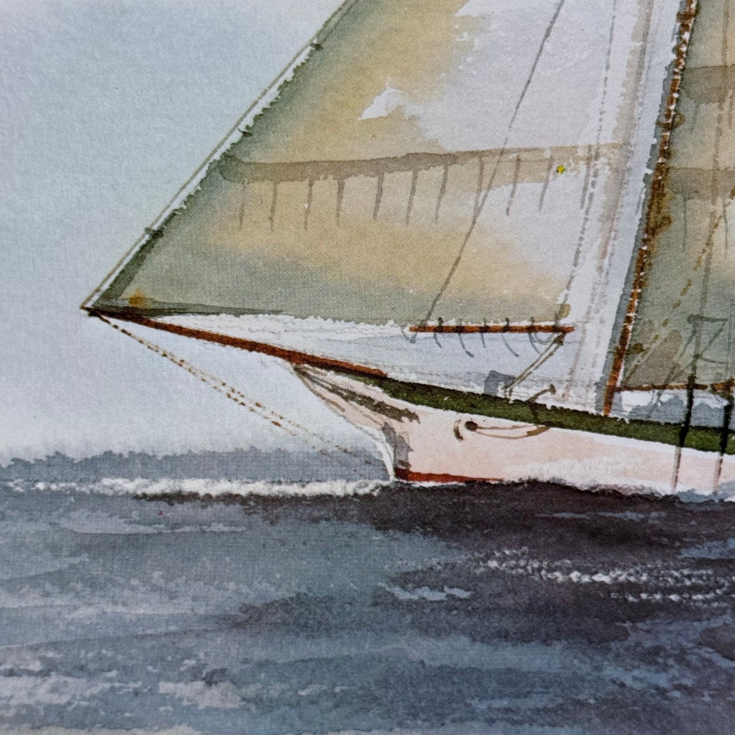 Stephen Bleinberger Full Sail Framed Nautical Art Print