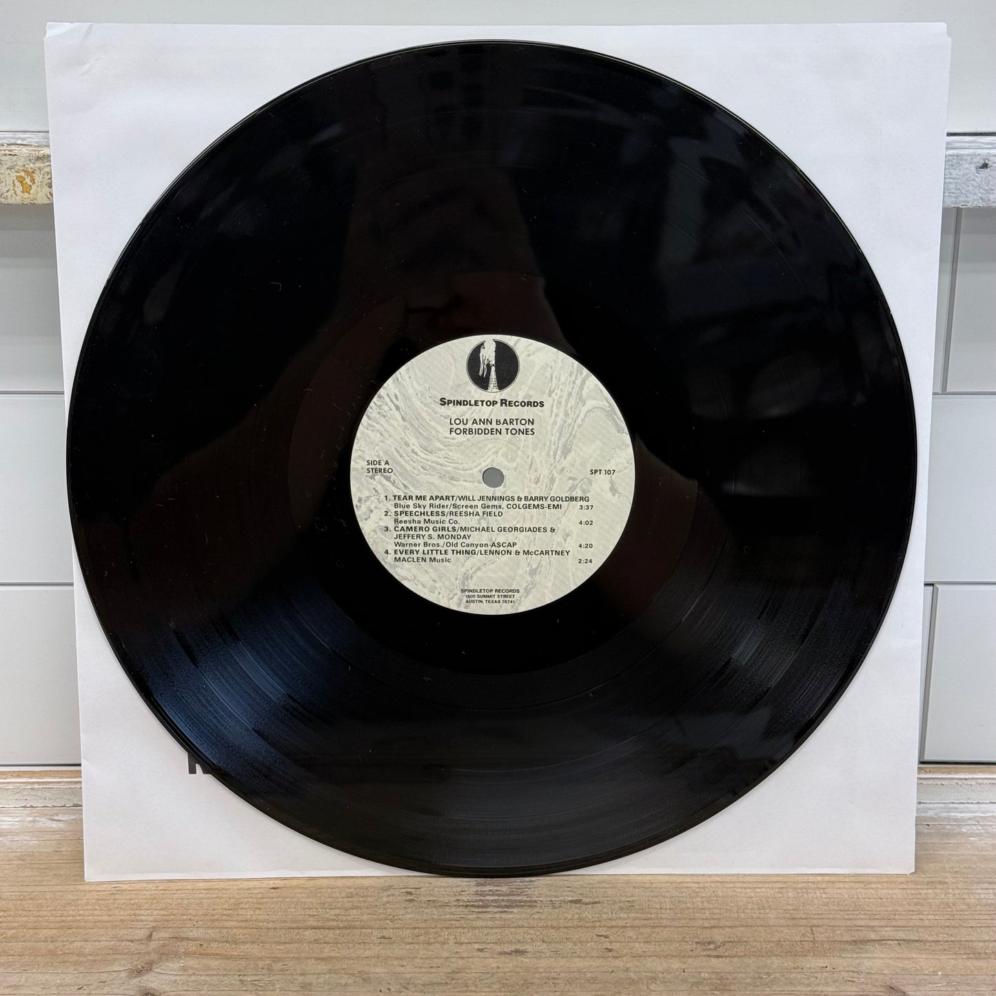 Lou Ann Barton Forbidden Tones Vinyl LP 1986 Spindletop #SPT 107