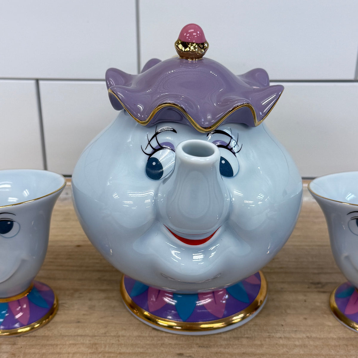 Tokyo Disneyland Mrs. Potts & Chip Porcelain Tea Set of 3