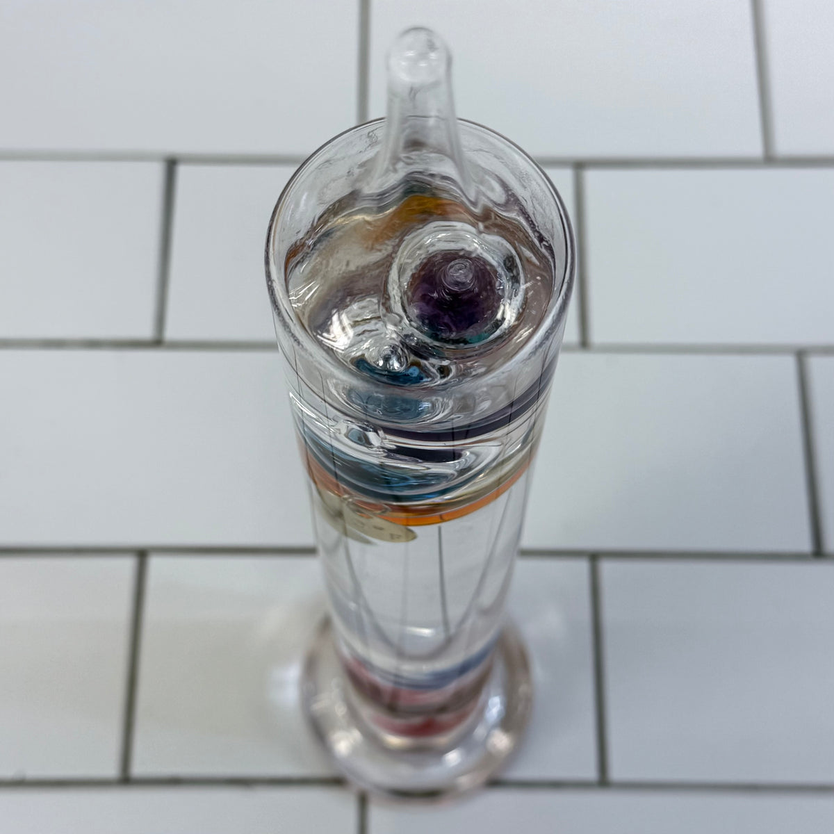 Galileo Thermometer 15 Inch Colorful Floating Glass Bulbs