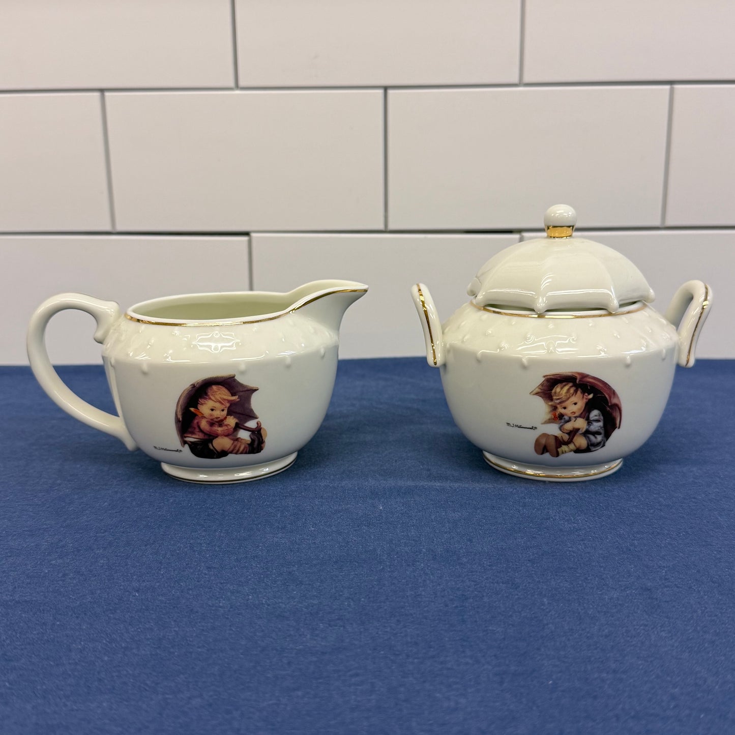 Danbury Mint Hummel Stormy Weather Porcelain Tea Set