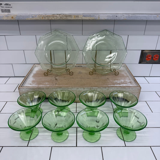 Uranium Glass 1930s Vintage Selection