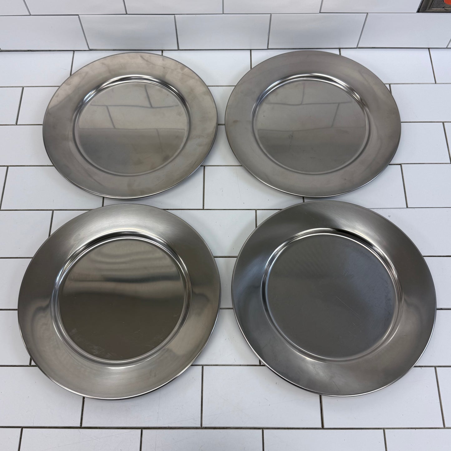 Lundtofte Stainless Steel Dinner Plates Set of 8