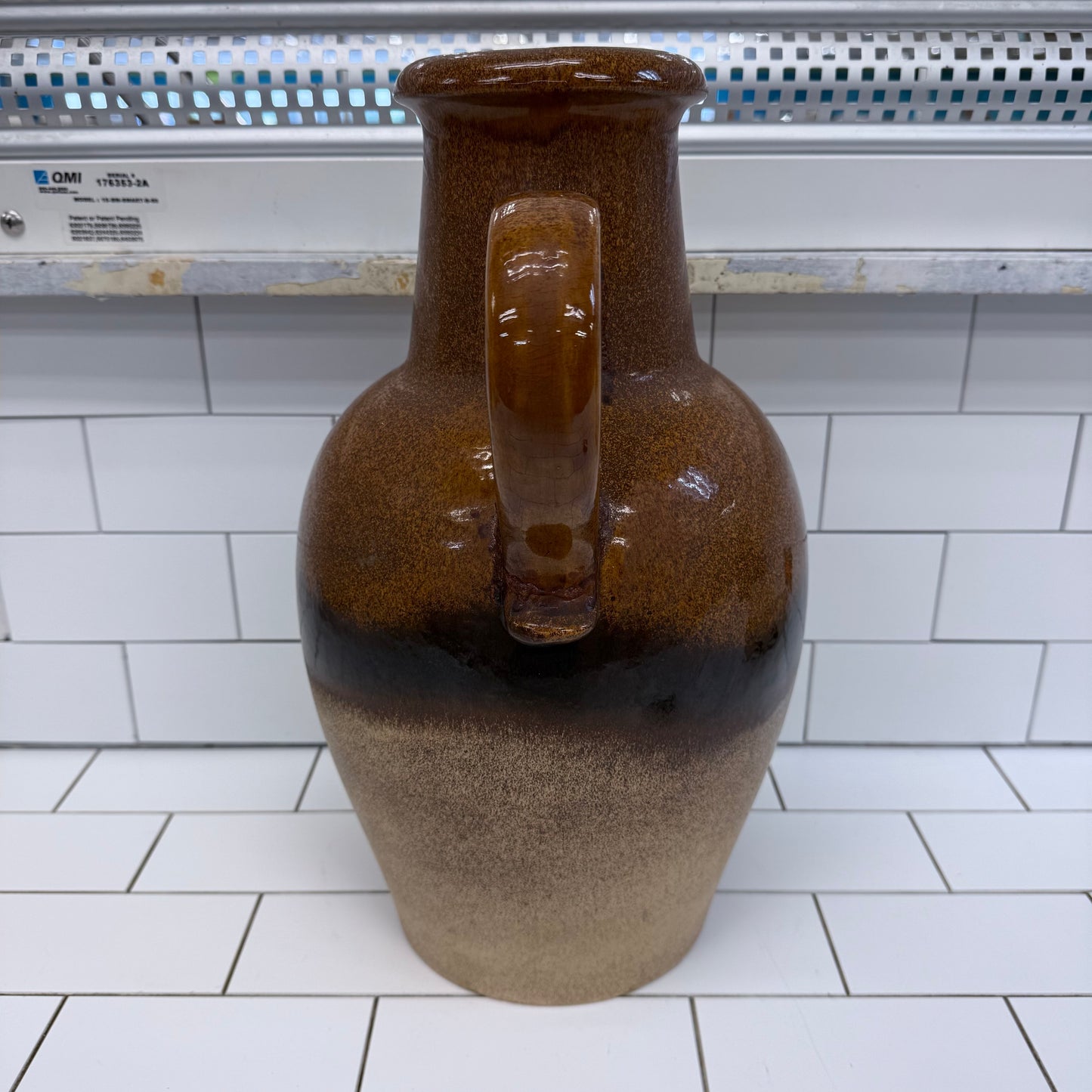 Scheurich West German Pottery Handled Jug Vase #491-42