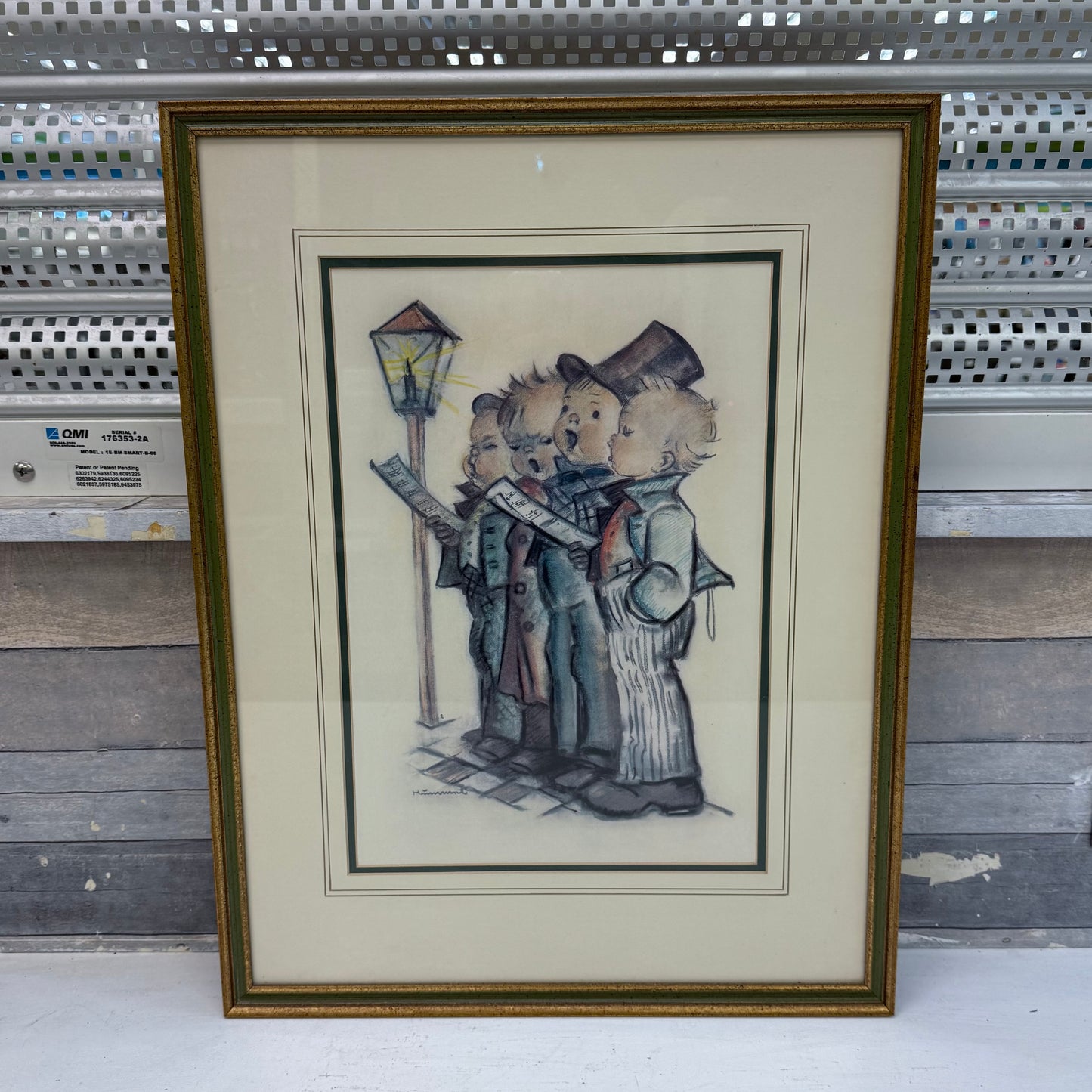 Goebel Hummel Streetlight Choir Framed Art Print
