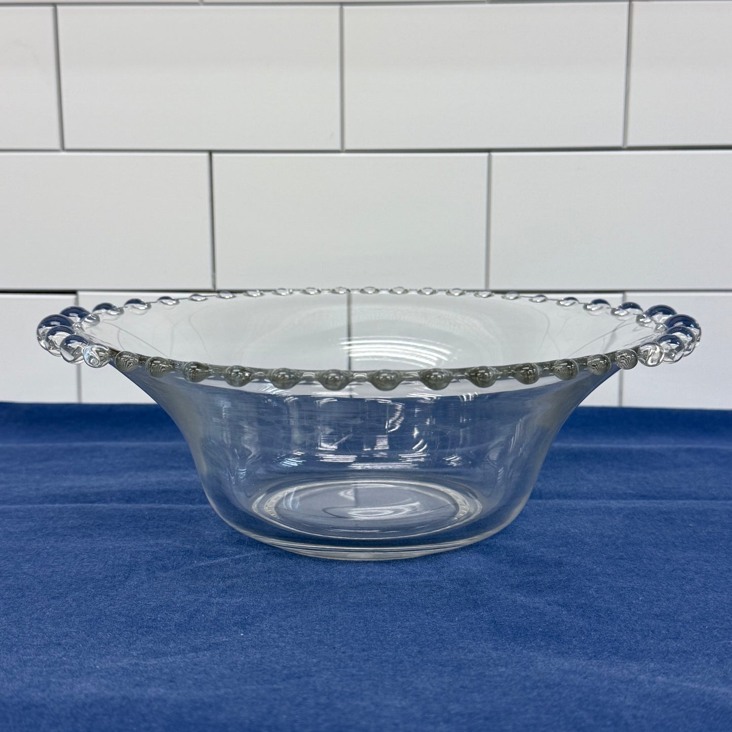Imperial Candlewick Glass Serving Bowl