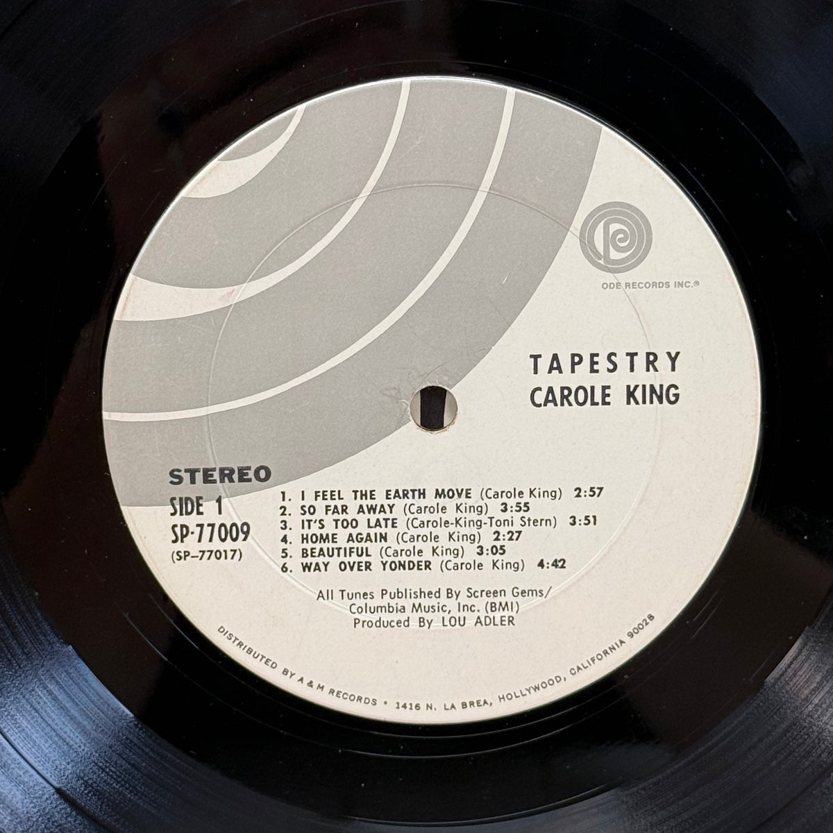 Carole King Tapestry Vinyl Record, 1971 - SP-77009