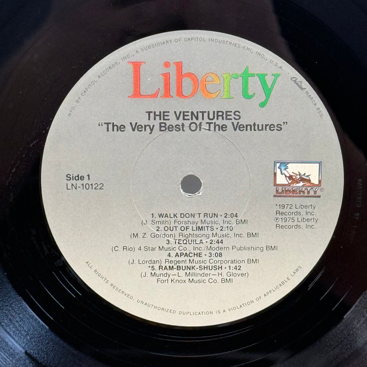The Very Best of The Ventures Vinyl Record, 1975 - LN-10122