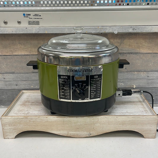 Vintage Sears Avocado Green Cooker / Fryer, 1960s