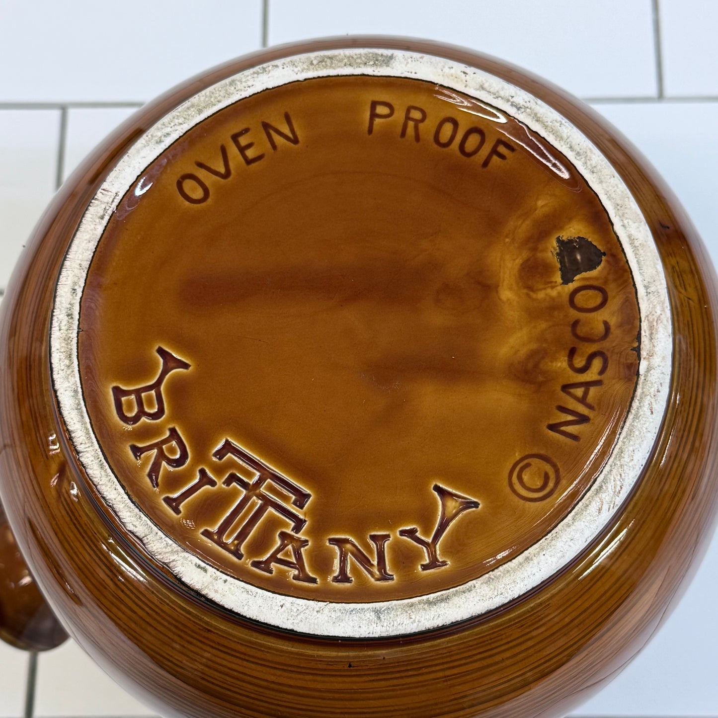 Brittany Nasco French Stoneware Bean Pot Crock Oven Proof