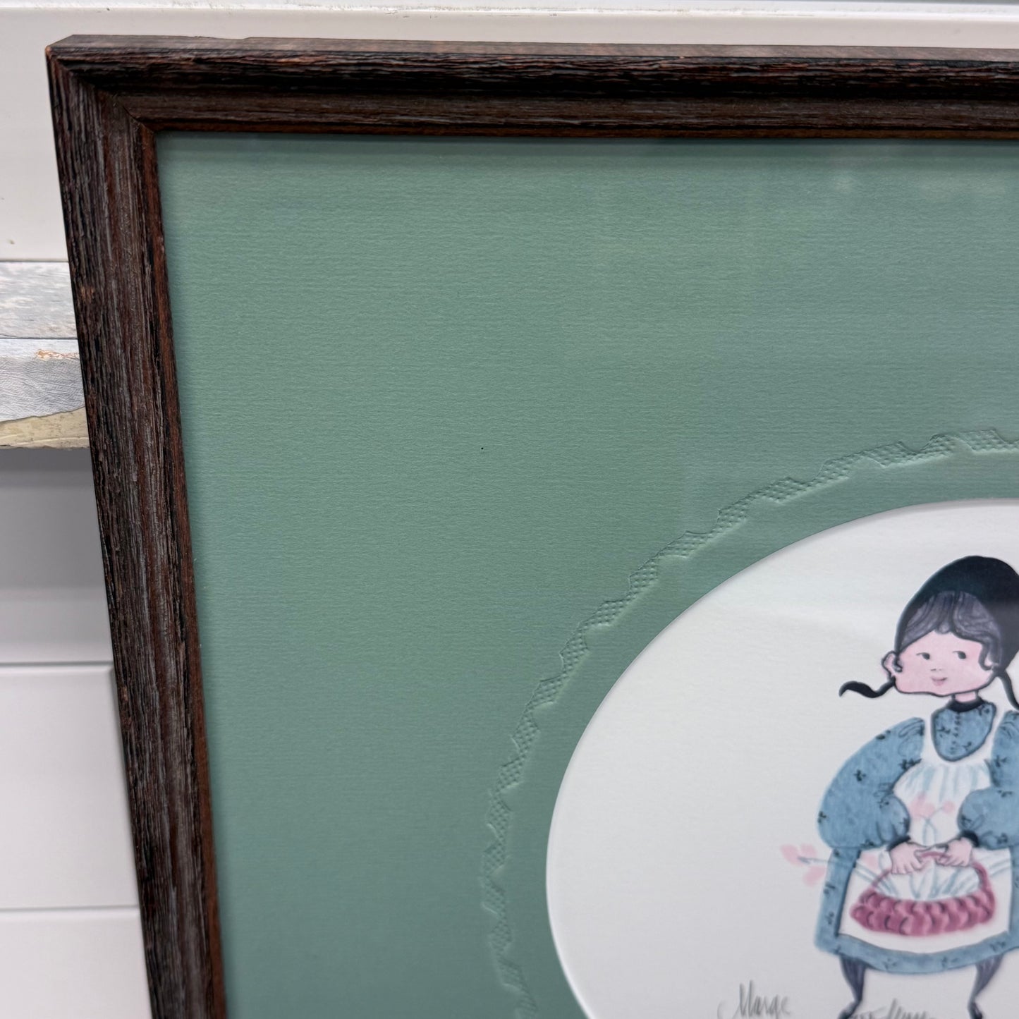 P. Buckley Moss Marge Signed Numbered Print Framed Art 1986