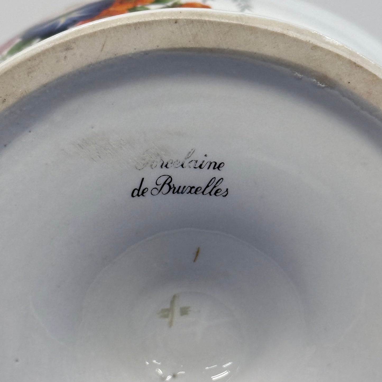 Porcelaine de Bruxelles Floral Pitcher 1960s